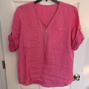 Ellen Tracy 100% Linen Top